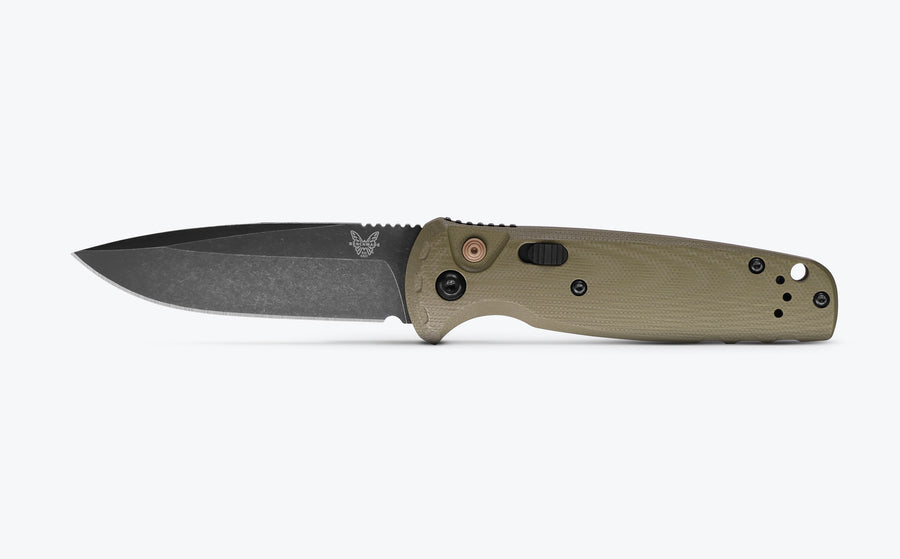 4300 BK CLA| Black G10 OD | Green G10