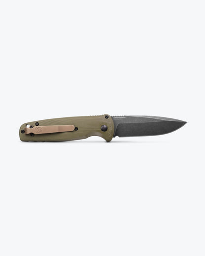 4300 BK CLA| Black G10 OD | Green G10